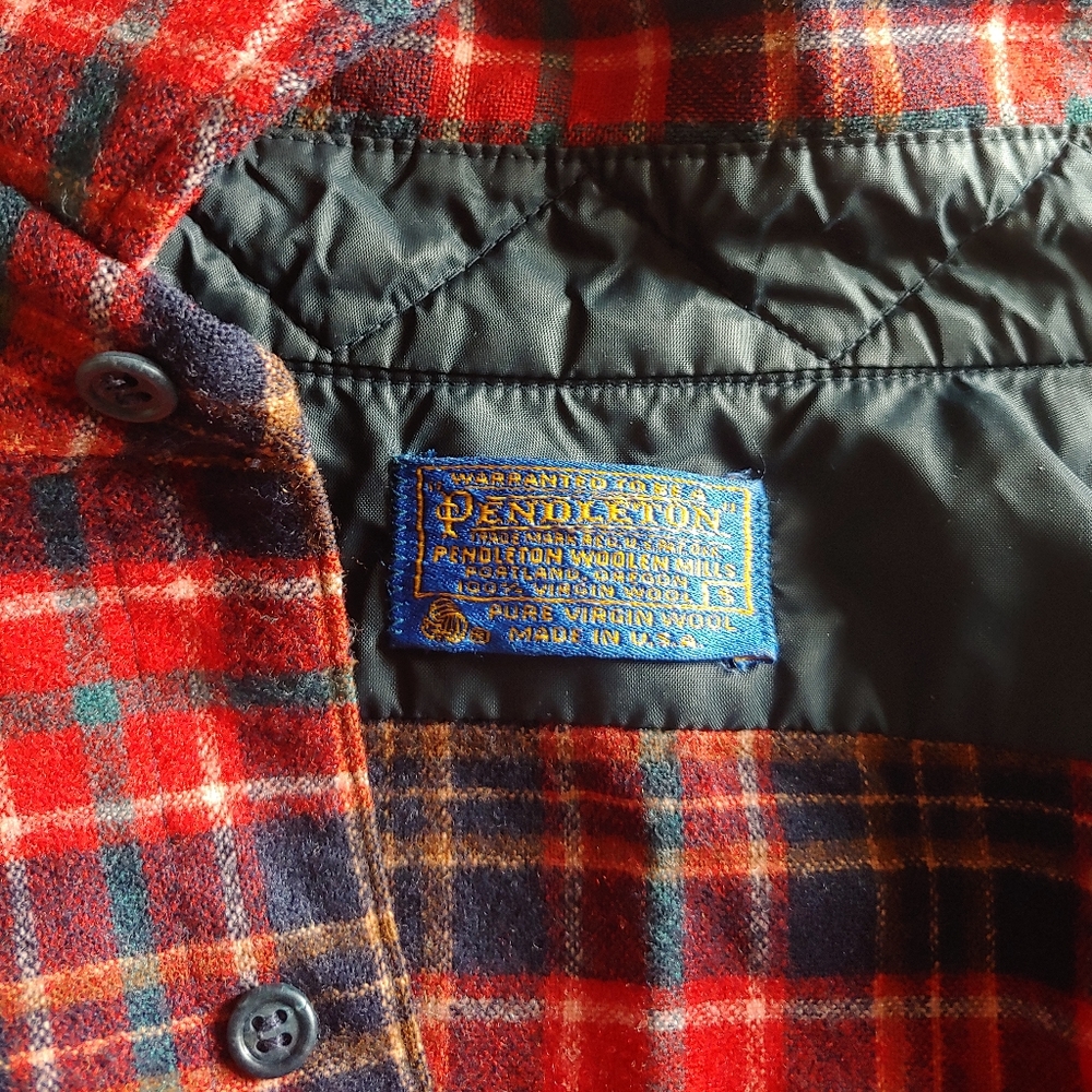 1950/60s Vintage Plaid Pendleton - 100% Virgin Wool